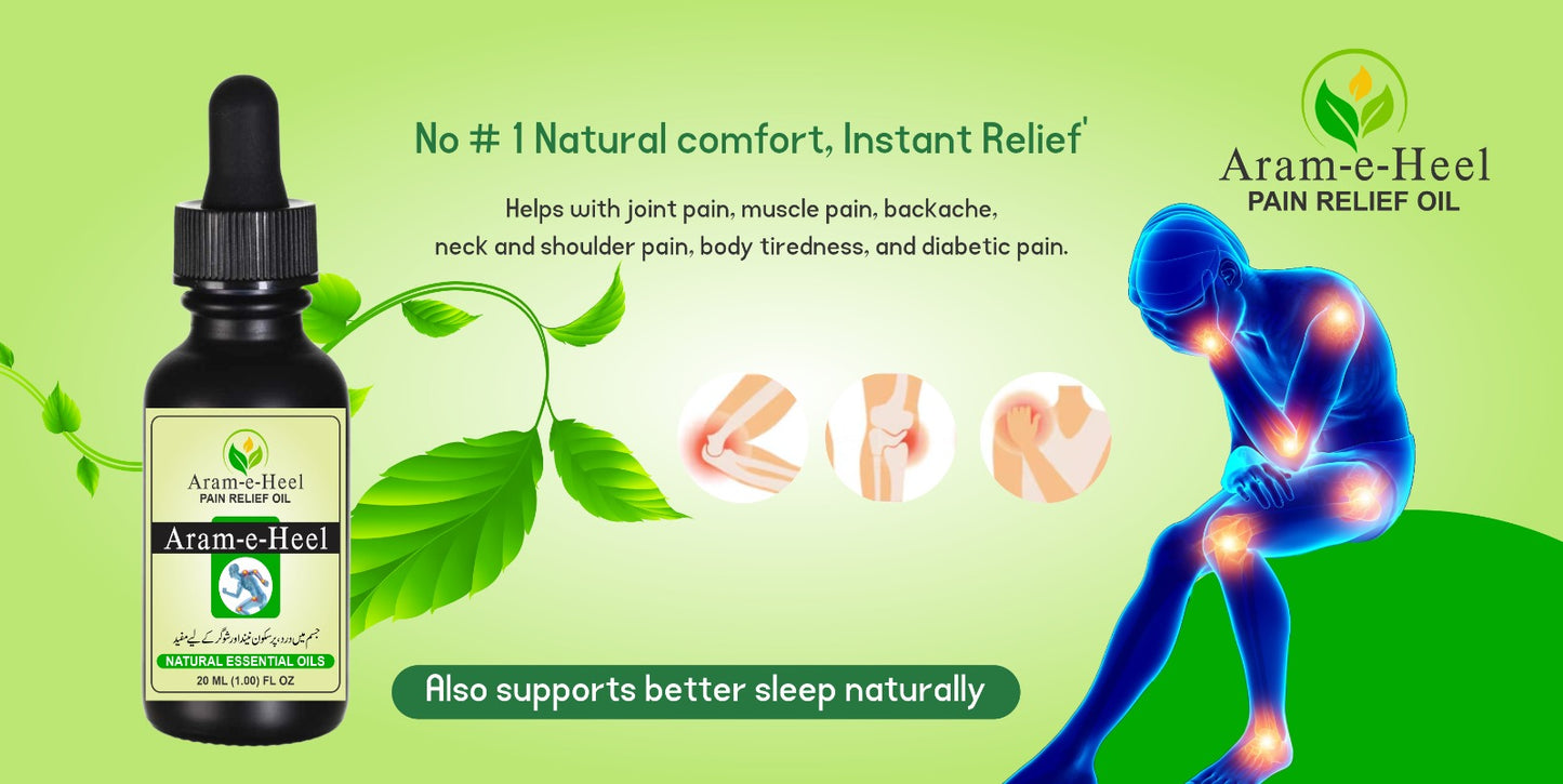 Aram-e-Heel  Natural Massage Oil for Body Pain, Stress Relief & Deep Sleep – For Men & Women